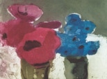 Anemonen - 2003 - Radierung - 39,7 x  41,3 auf 49 x 50,5 cm - Auflage 60, e.a. 15 - 12 Andrucke
