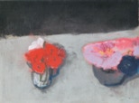 Anemonen (rot, weiß, rosa) - 1980 - Pastell 41,5 x 56 cm