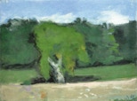 Beveroe mit Eichen - 2001 - Pastell - 42 x 56 cm
