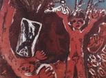 Marsyas - 1984 - Aquatinta, 4 Farben, 2 Platten - 40 x 49,5 auf 55 x 76 cm - Auflage 60, e.a. 12 - 3 Zustände - 6 Probedrucke