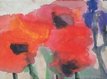 Mohn und Iris - 2004 - Aquarell - 29,2 x 41 cm