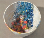 Primeln, Rosen, Vergissmeinnicht - Schüssel 17,5 cm hoch / 29,5 cm Ø - 2011