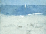 Strand, zwei Boote - 2009 - Aquarell - 38 x 27,5 cm