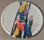 Tulpen, Vergissmeinnicht - Teller 49 cm Ø - 2010